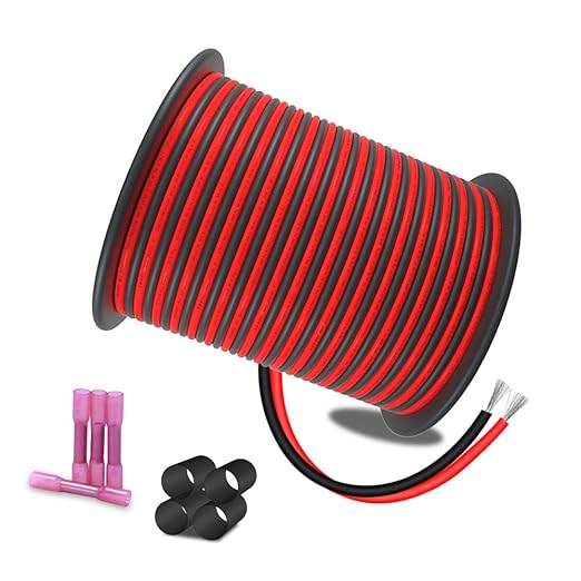 10' 12V On/Off Switch & Harness w/ Built-In Relay & 100' 18AWG (Switch & Wiring Install Kit)