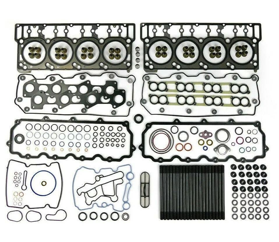TrackTech Complete Top End Cylinder Head Gasket / Studs Service Kit for 03-10 6.0L Powerstroke
