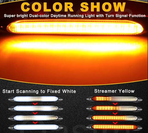 2pc LED Grille Lights w/ DRL & Switch Back Ability (Multiple Size & Color Options)
