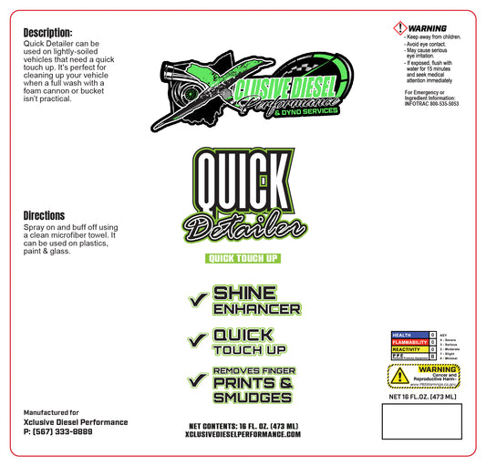 Xclusive Diesel Performance Quick Detailer