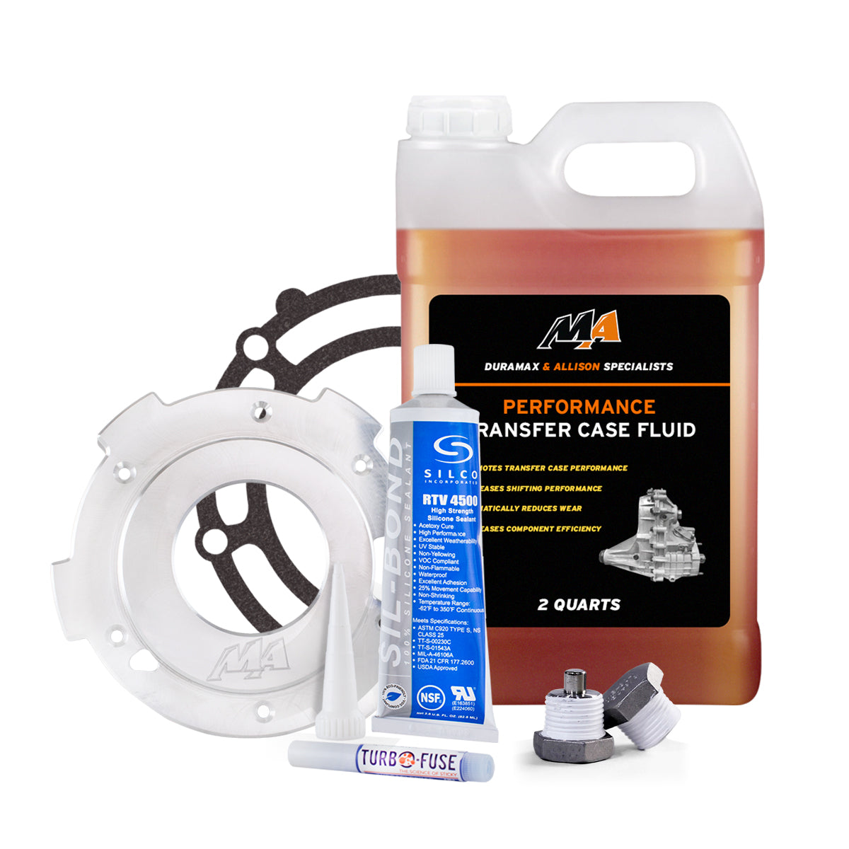Merchant Automotive Transfer Case Pump Upgrade Kit - Magnetic Drain Plugs and Fluid | 1998 - 2007