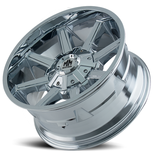Mayhem Offroad Wheels Arsenal 8104 CH 22x12 Chrome -44 Off Set 8 Lug 4.77 BSM 124.1 Bore Cast Aluminum