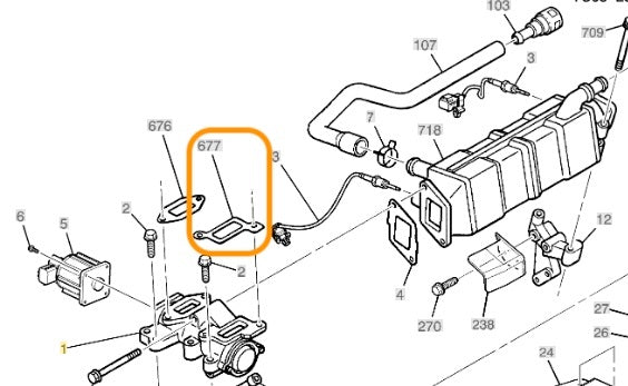 EGR Tube to EGR Valve Gasket, Duramax | 2006 - 2010