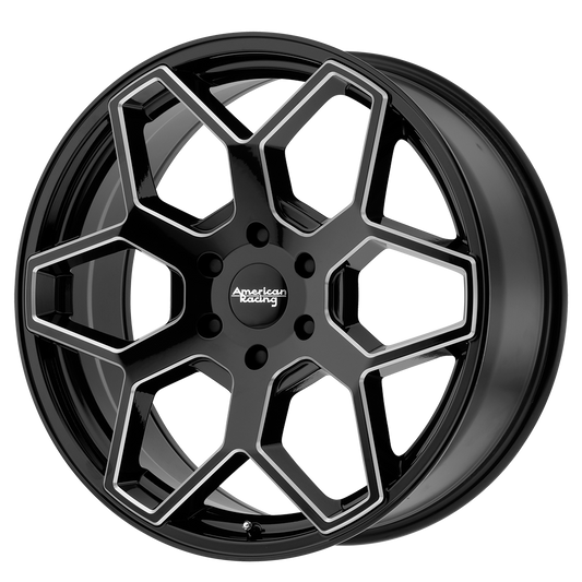 AR916 22X9 6X5.5 G-BLK MILL 15MM