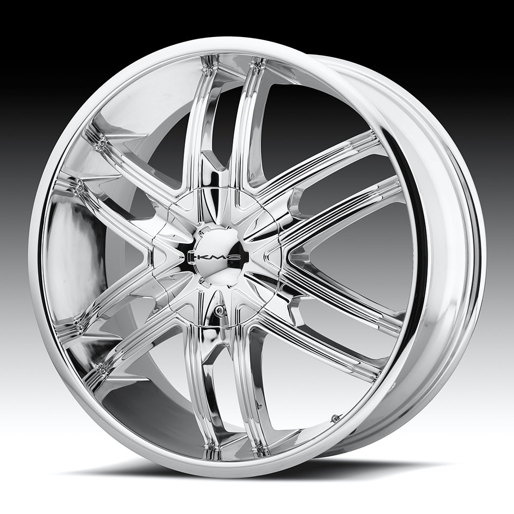 KM678 24X9.5 5X115/120 CHROME 15MM