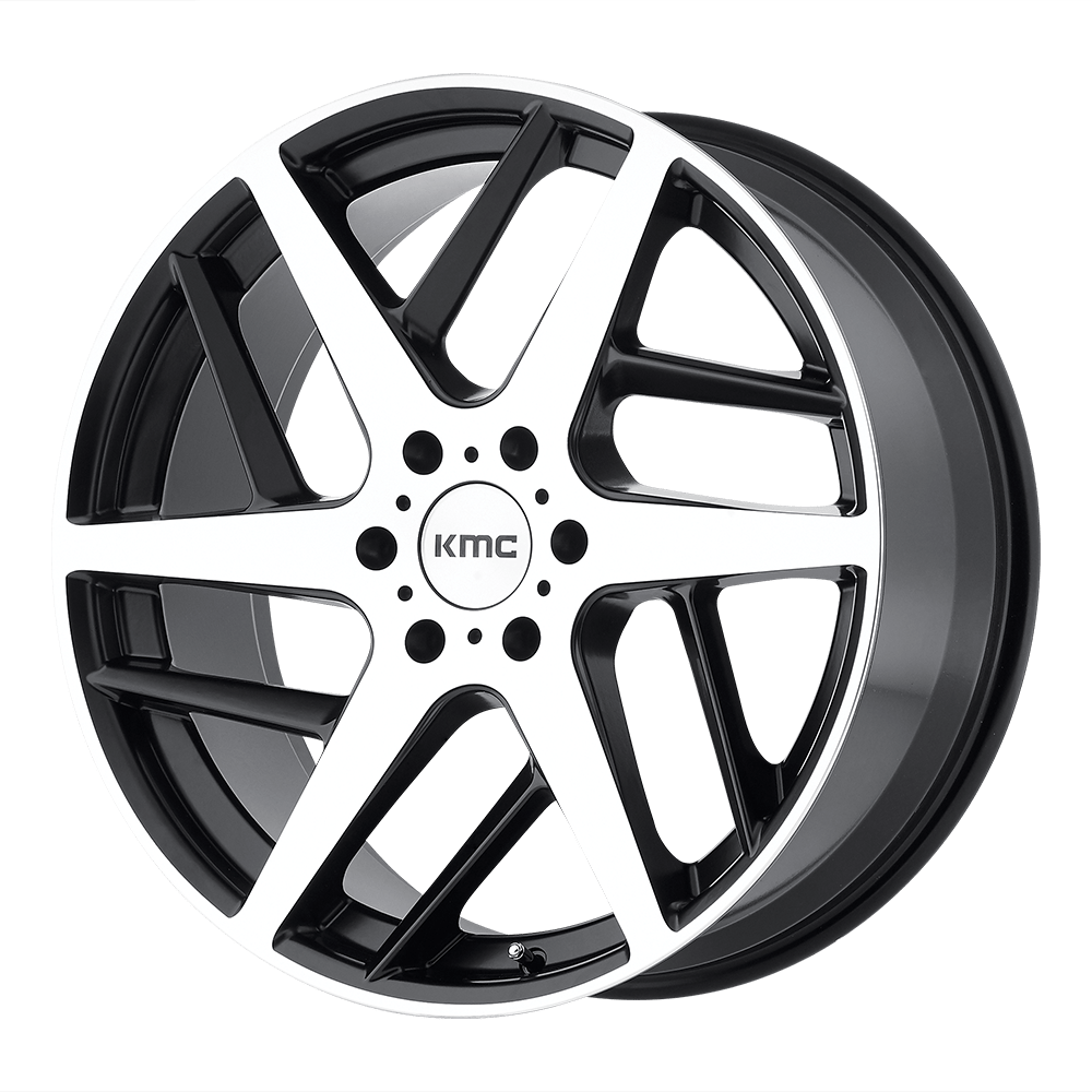 KM699 22X9 6X5.5 S-BLK MACH 15MM