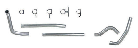 Turbo Back Exhaust System Single Side Exit 99-03 Ford 4 in Intermediate And Tail Pipe Hardware Incl Tip Not Incl Natural Finish 409 Stainless Steel Pypes Exhaust