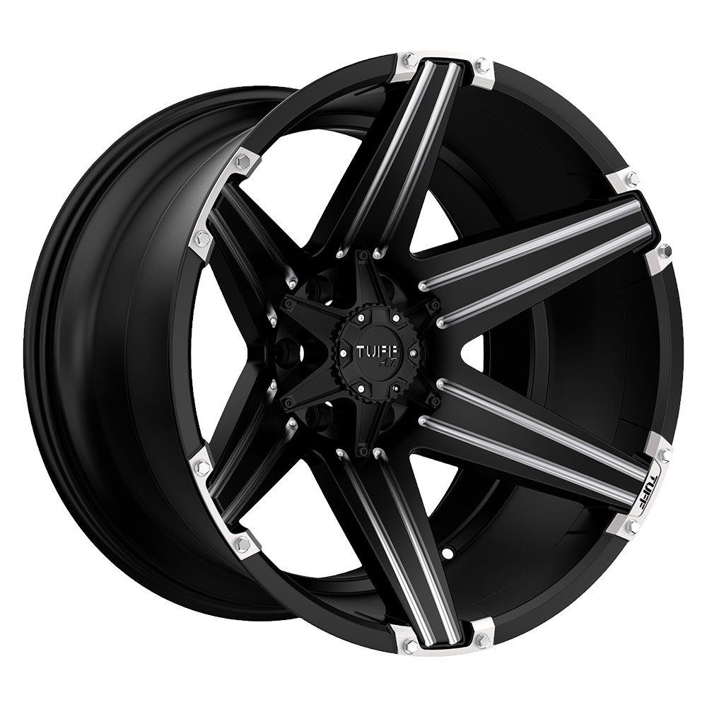 TUT12 22X10 5X135/5.5 S-BLK MILLED -25MM