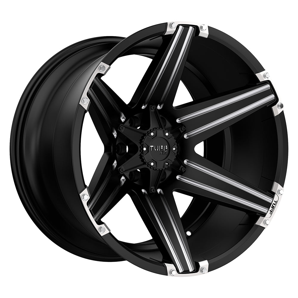 TUT12 22X10 6X5.5 S-BLK MILLED -25MM