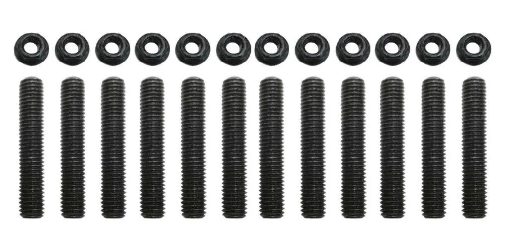 TrackTech Exhaust Manifold to Cylinder Head Mounting Studs / Nuts for 89-20 5.9L 6.7L Cummins 12V 24V