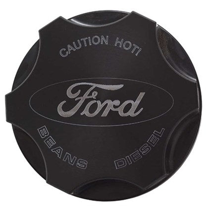 Beans Diesel Anodized Push On Radiator Cap Cover - Round - 94-18 Ford Powerstroke