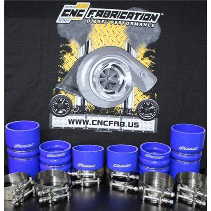 CNC Fabrication Charge Air Cooler Boot Kit Blue - 99.5-03 Ford 7.3L