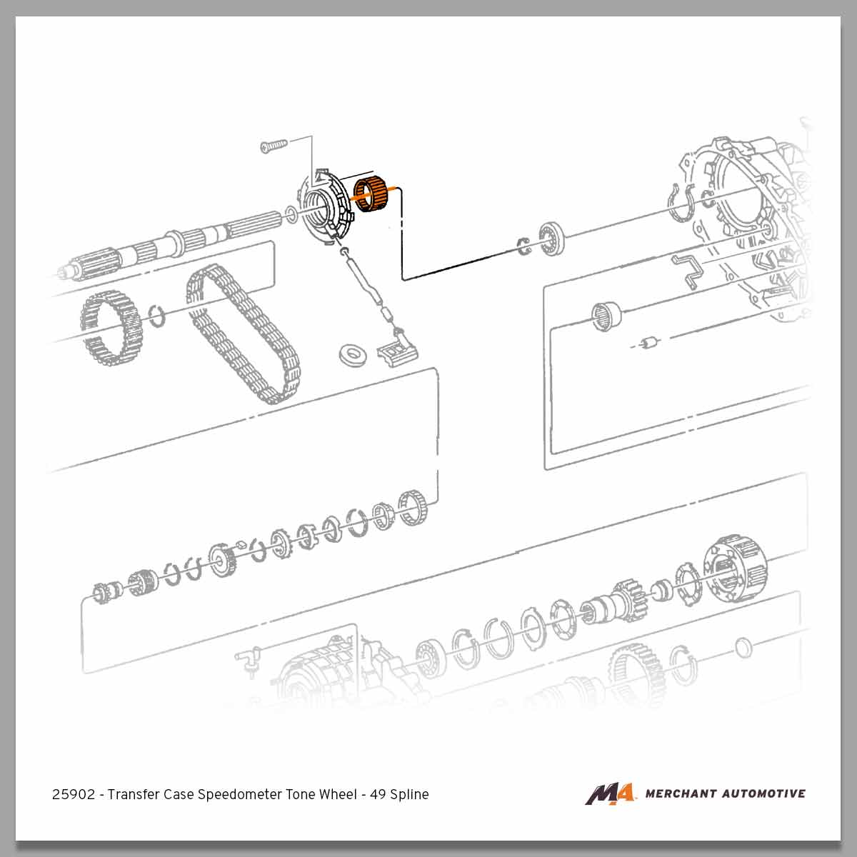Transfer Case Speedometer Tone Wheel - 49 Spline | 1998 - 2007