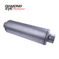Diesel Muffler30 Inch Round 5 Inch Inlet/Outlet Aluminized Performance Louvered Muffler Diamond Eye