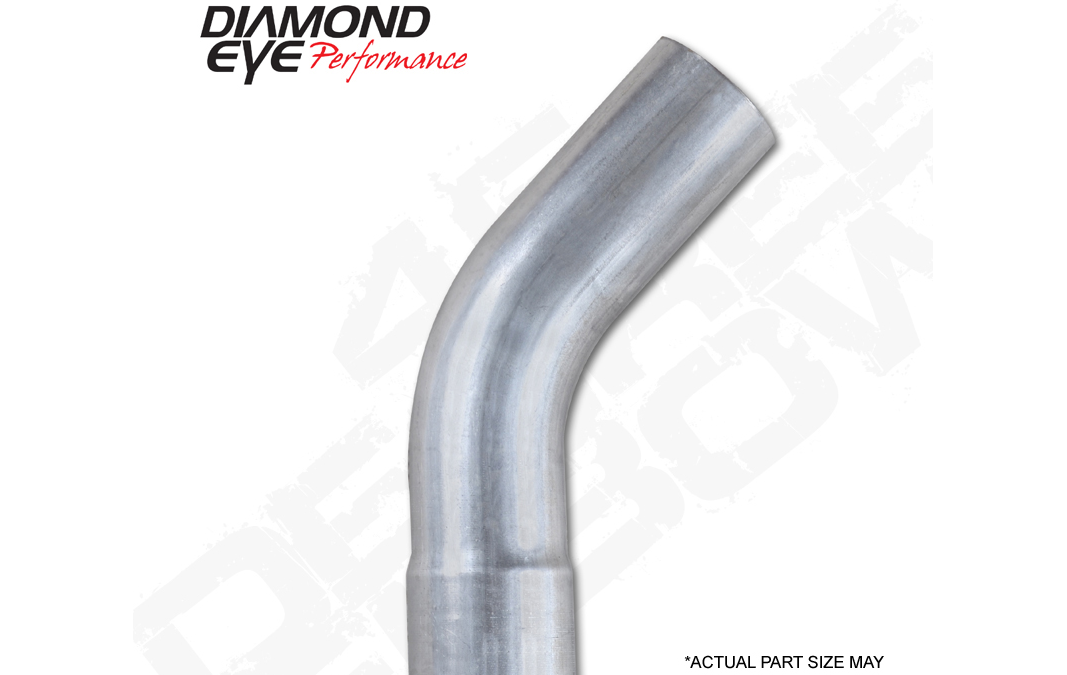 Exhaust Pipe Elbow 45 Degree 3.5 Inch Aluminized Performance Elbow Diamond Eye