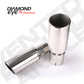 Exhaust Pipe Tip 5 Inch Inlet X 6 Inch Outlet X 12 Inch Vented Rolled Angle Black Exhaust Tip Diamond Eye