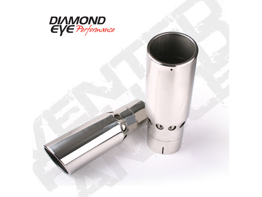 Exhaust Pipe Tip 5 Inch Inlet X 6 Inch Outlet X 12 Inch Vented Rolled Angle Black Exhaust Tip Diamond Eye