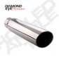 Exhaust Tail Pipe Tip Rolled Angle Cut 5 Inch ID X 6 Inch OD X 15 Inch Long 304 Stainless Diamond Eye