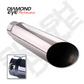 Exhaust Tail Pipe Tip Bolt-On Rolled Angle Cut 5 inch ID X 6 Inch OD X 18 Inch Long 304 Stainless Diamond Eye