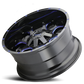 Mayhem Offroad Wheels Warrior 8015 BL 20x9 Prism Blue Black 18 Off Set 5 Lug 5.71 BSM 110 Bore Cast Aluminum