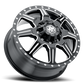 Mayhem Dually Wheels Monstir Dually 8101 GB-M 19.5x6.75 Front Dually Milled Spokes Black 102 Off Set 8 Lug 7.89 BSM 124.9 Bore 170 Bolt Circle Cast Aluminum