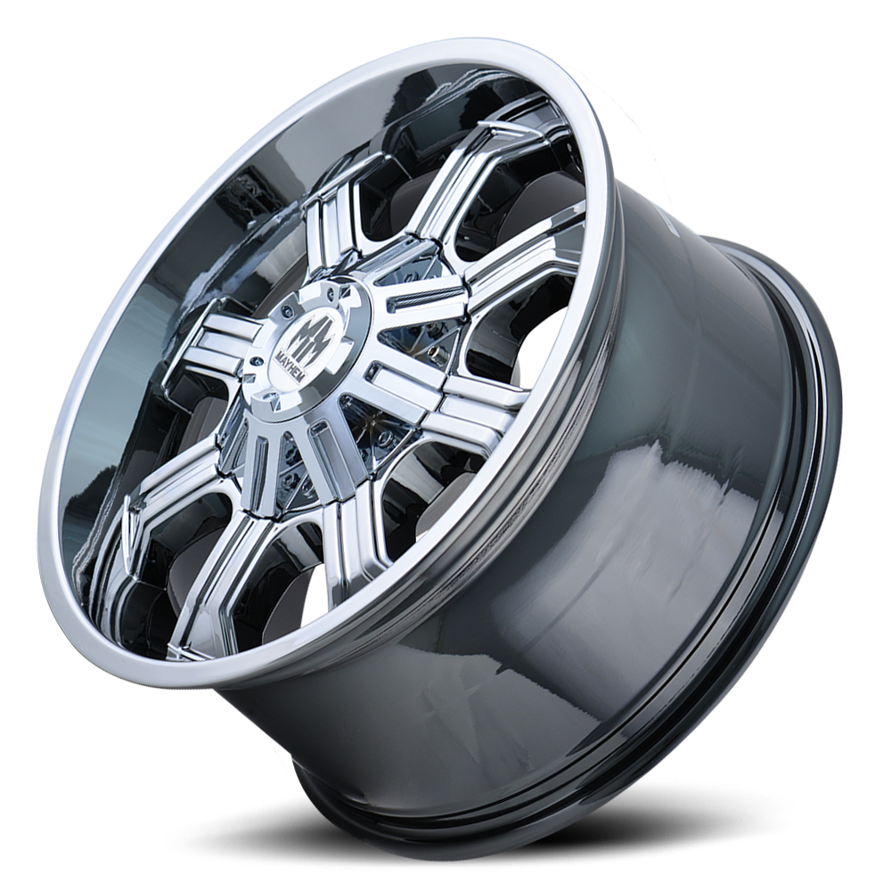 Mayhem Offroad Wheels Beast 8102 CH 20x9 Chrome -12 Off Set 5 Lug 4.53 BSM 87 Bore Cast Aluminum