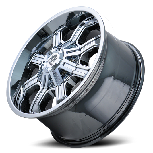 Mayhem Offroad Wheels Beast 8102 CH 20x9 Chrome -12 Off Set 5 Lug 4.53 BSM 87 Bore Cast Aluminum