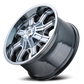 Mayhem Offroad Wheels Beast 8102 CH 20x9 Chrome -12 Off Set 8 Lug 4.53 BSM 124.1 Bore Cast Aluminum