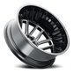 Mayhem Dually Wheels Cogent Dually 8107D 20x8.25 Outer Dually Milled Spokes Gloss Black -232 Off Set 8 Lug -4.51 BSM 124.9 Bore 170 Bolt Circle Cast Aluminum