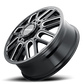 Mayhem Dually Wheels Cogent Dually 8107D 20x8.25 Front Dually Milled Spokes Gloss Black 115 Off Set 8 Lug 9.15 BSM 142 Bore Cast Aluminum