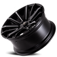 Mayhem Luxury Wheels Crossfire 8109 20x9.5 Milled Spokes Gloss Black 25 Off Set 6 Lug 6.23 BSM 106 Bore Cast Aluminum