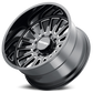 Mayhem Offroad Wheels Utopia 8114 22x12 Milled Black -44 Off Set 8 Lug 4.77 BSM 125.2 Bore 170 Bolt Circle Cast Aluminum