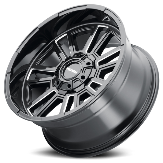 Mayhem Offroad Wheels Apollo 8115 GB-M 20x10 Milled Gloss Black -19 Off Set 6 Lug 4.75 BSM 106 Bore Cast Aluminum