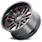 Mayhem Offroad Wheels Apollo 8115 RD 20x10 Prism Red Milled Gloss Black -19 Off Set 5 Lug 4.75 BSM 87.1 Bore Cast Aluminum