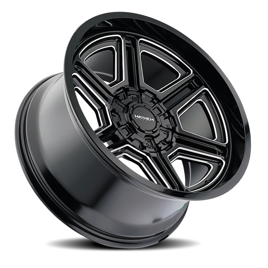 Mayhem Offroad Wheels Hermosa 8113 BM 20x10 Milled Black -25 Off Set 6 Lug 4.52 BSM 106 Bore Cast Aluminum