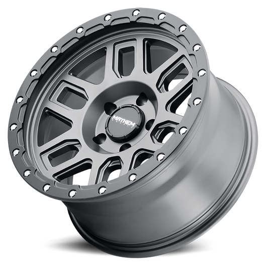 Mayhem Offroad Wheels Delta 8304 GY 20x9 Matte Black Lip Gunmetal 0 Off Set 6 Lug 5 BSM 87.1 Bore Cast Aluminum