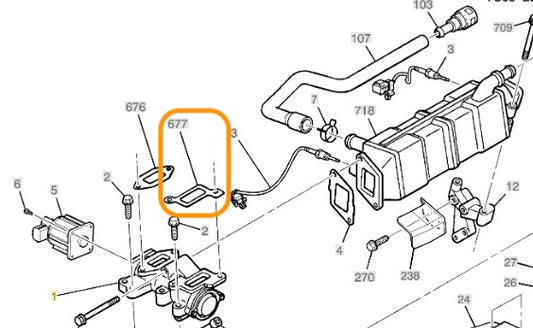 EGR Tube to EGR Valve Gasket, Duramax | 2006 - 2010