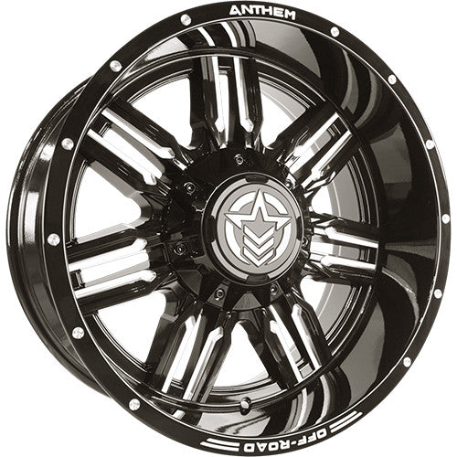 Equalizer Off Road Wheels Gloss Black Milled Edges 18x10 5x135 5 Lug -24 Offset Anthem Off Road