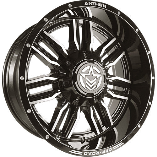 Equalizer Off Road Wheels Gloss Black w/ Gray 20x10 6x135 6 Lug -24 Offset Anthem Off Road