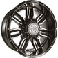 Equalizer Off Road Wheels Gloss Black w/ Gray 20x12 6x5 6 Lug -44 Offset Anthem Off Road