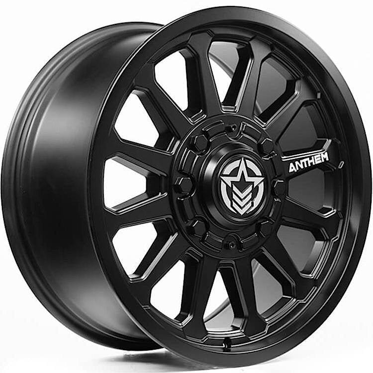 Intimidator Off Road Wheels Satin Black 17x9 5x150 5 Lug 0 Offset Anthem Off Road