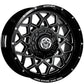 Avenger Off Road Wheels Gloss Black Milled Edges 18x9 6x135/6x5.5 6 Lug 18 Offset Anthem Off Road
