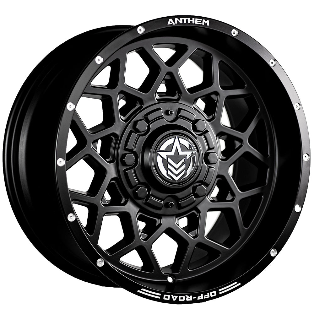 Avenger Off Road Wheels Satin Black 17x9 5x150 5 Lug 0 Offset Anthem Off Road