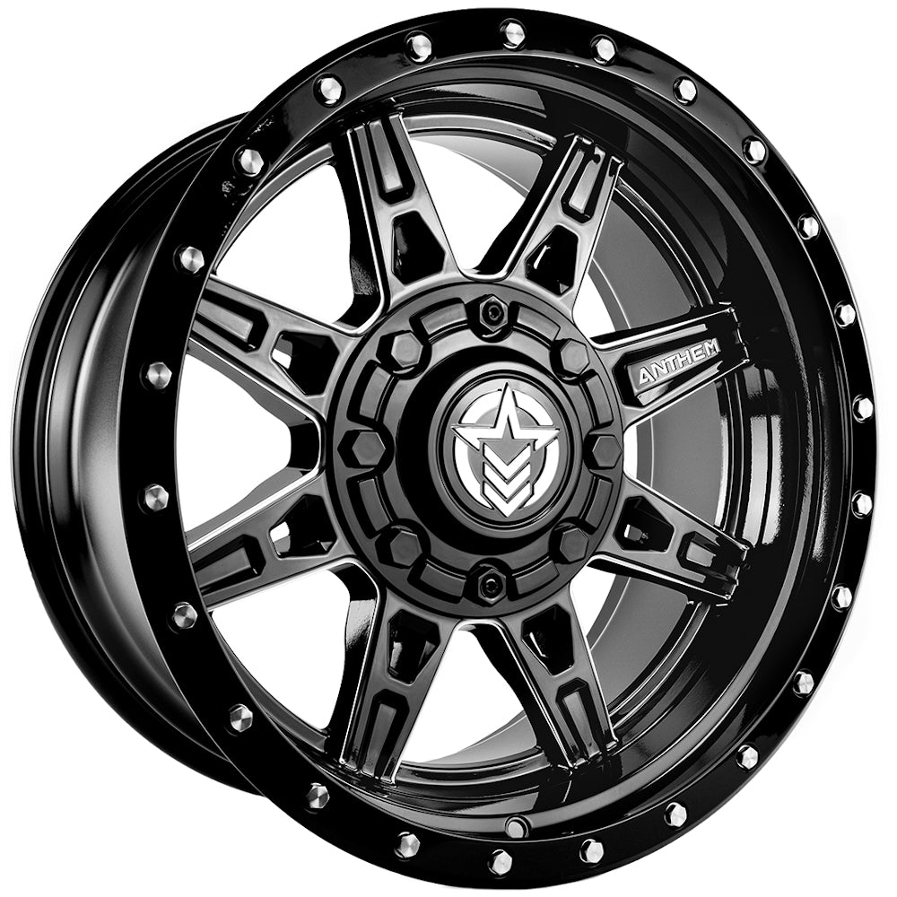 Rogue Off Road Wheels Gloss Black Milled Edges 20x10 5x150 5 Lug -18 Offset Anthem Off Road