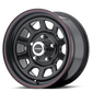 AR767 15X10 5X5.0 G-BLK W/ STRIPES -38MM