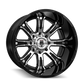 Bomb AT154 Gloss Black Machined 20X12 6-139.7 -44MM 106.1MM Off Road Wheels American Truxx