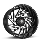 Web AT161 Gloss Black Machined 20X12 5-150 -44MM 110.3MM Off Road Wheels American Truxx