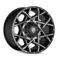Gridlock AT1901 Gloss Black Machined 20X12 8-165.1 -44MM 125.2MM Off Road Wheels American Truxx
