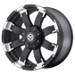 AX191 18X9 5X4.5/5.0 S-BLK MACH 20MM