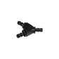 3/8" Black Anodized Aluminum Y Barbed Fitting (For -6 Pushlock Hose)